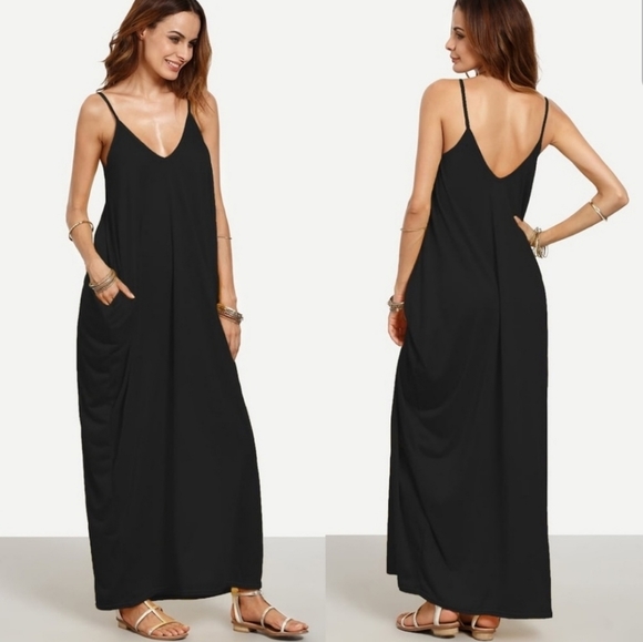 Black Cacoon Maxi Dress - Picture 3 of 5